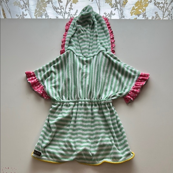 Matilda Jane Brilliant Daydream Hooded Swim Coverup with Pink Accents Size 4 - Picture 6 of 6